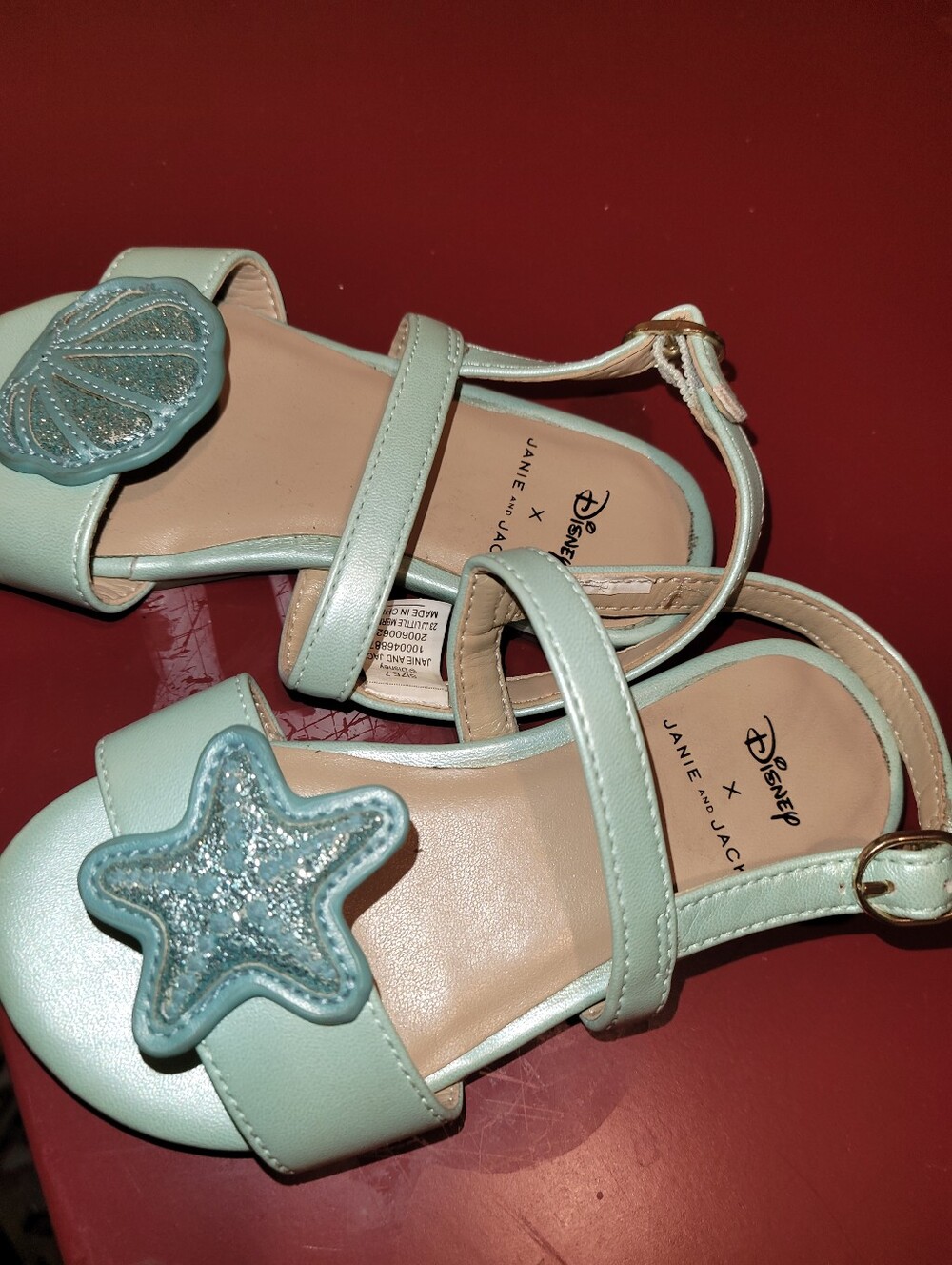 Janie And Jack Little Mermaid Disney Sandal Sz 7